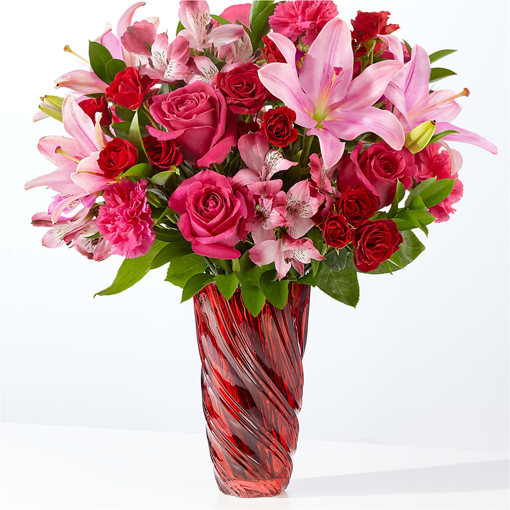 In Love Bouquet with Luxe Swirl Vase – Safeway Norcal, Pleasanton CA