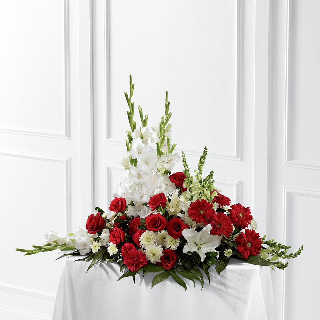 Crimson & White Arrangement – Safeway Norcal, Pleasanton CA