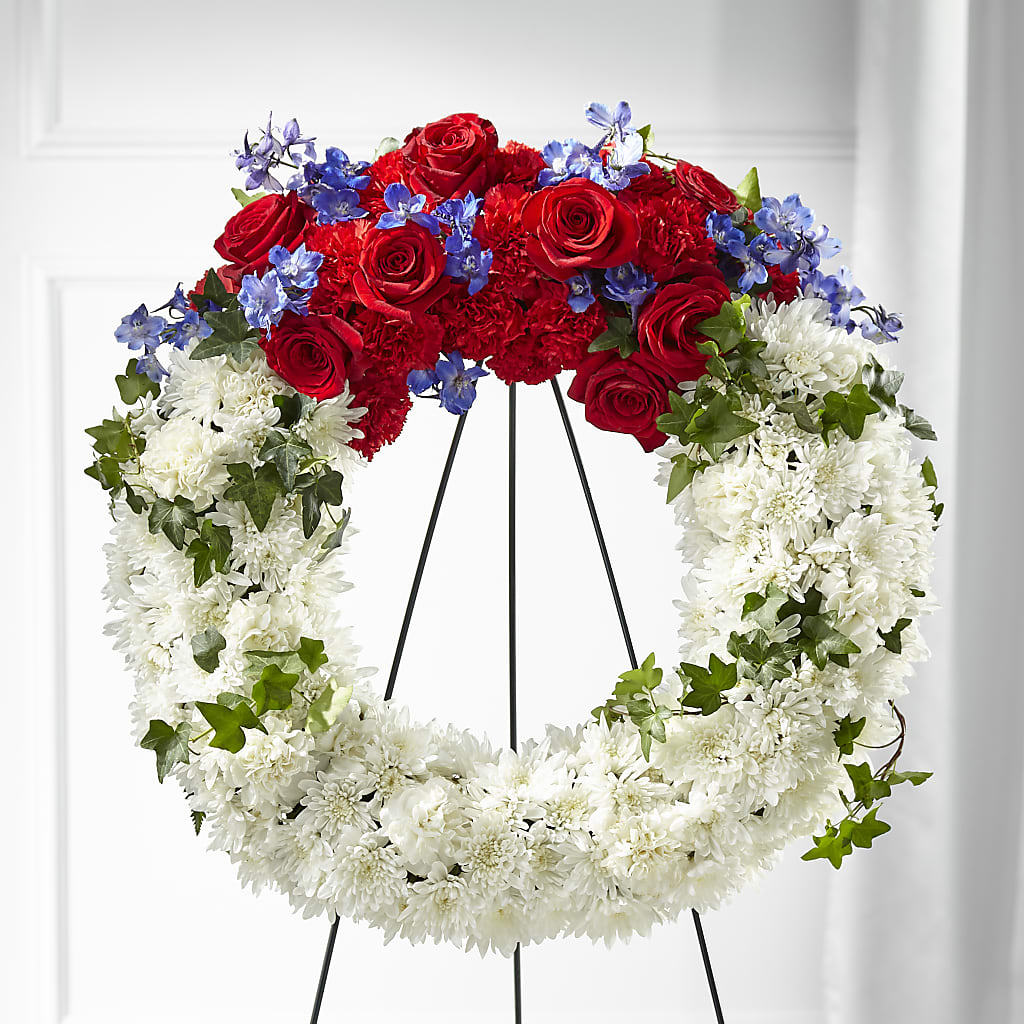 Patriotic Passion Wreath – Safeway Norcal, Pleasanton CA