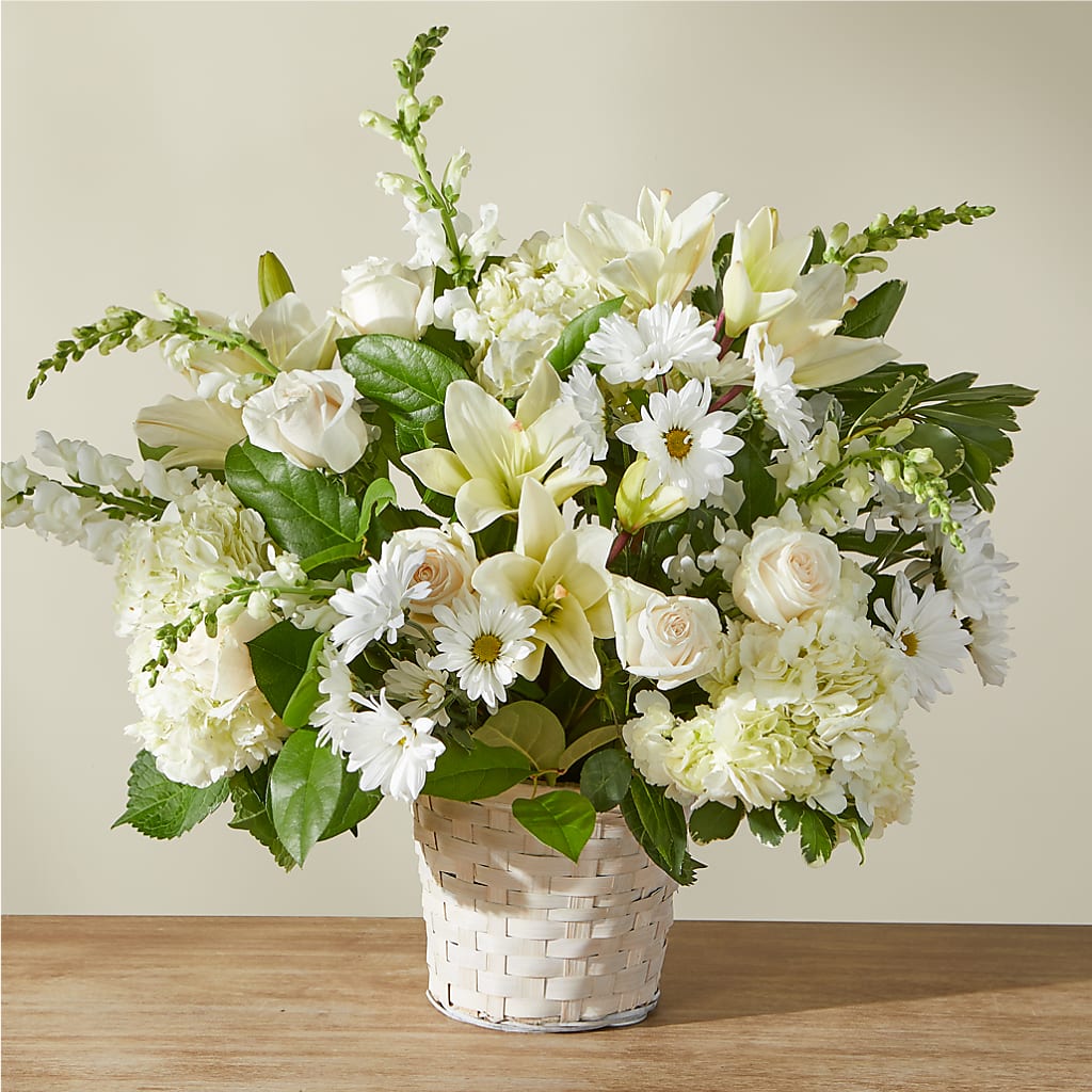 Ivory Elegance Floral Basket – Safeway Norcal, Pleasanton CA