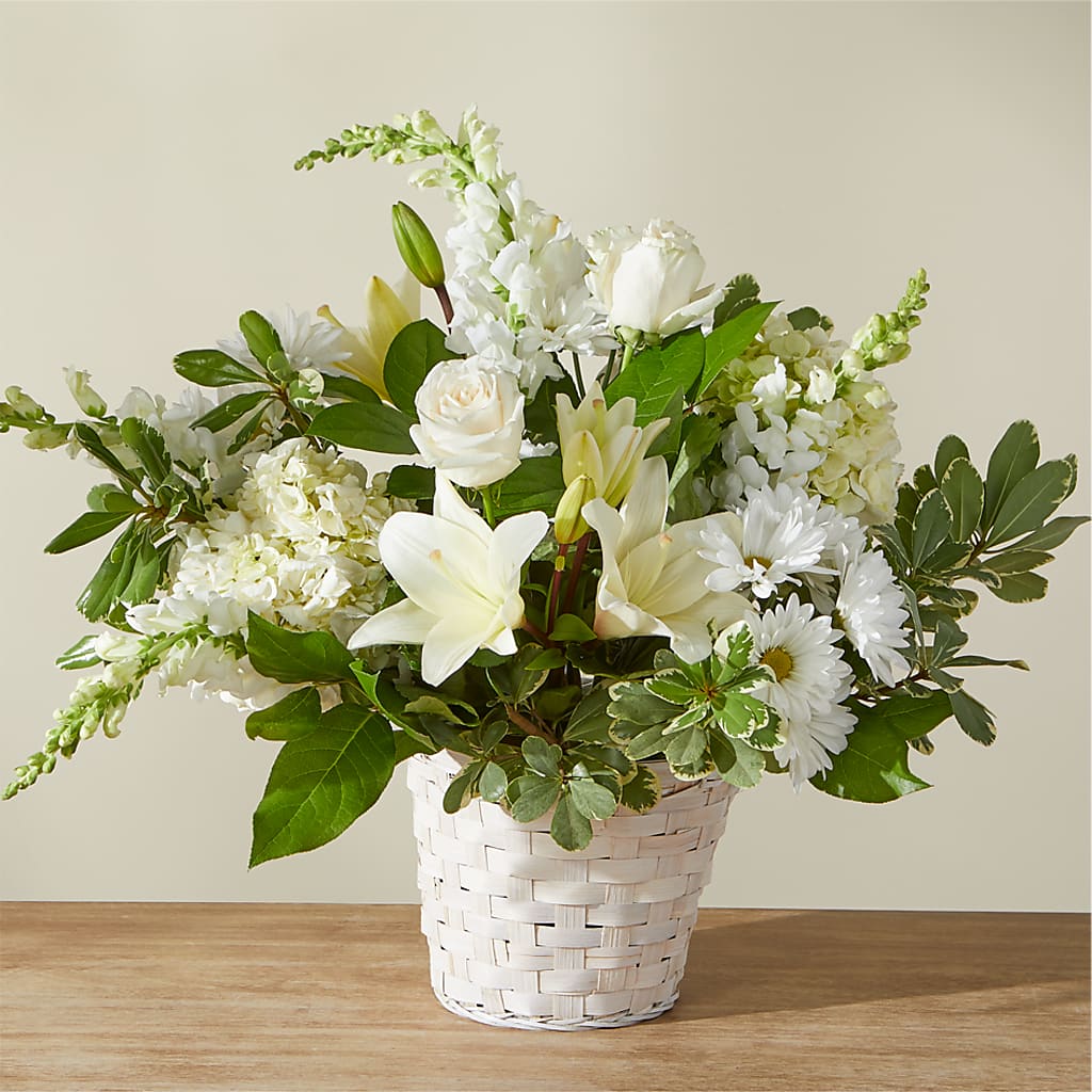 Ivory Elegance Floral Basket – Safeway Norcal, Pleasanton CA