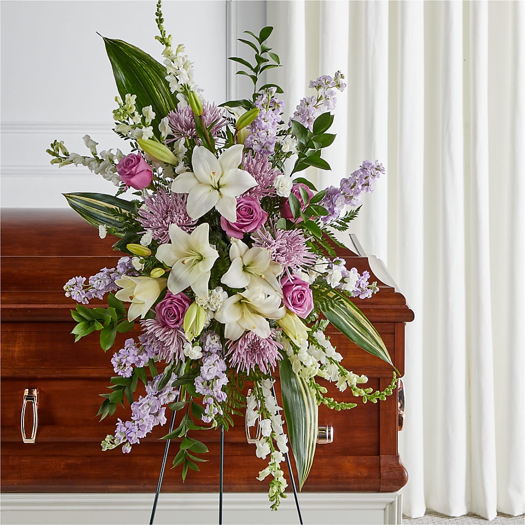 Grateful Hearts Standing Spray – Safeway Norcal, Pleasanton CA