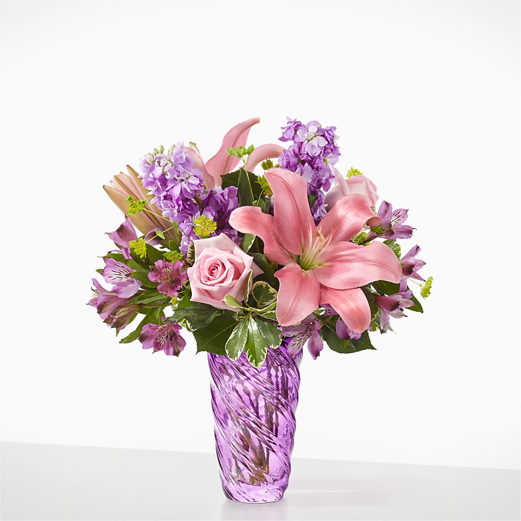 Precious Petals Bouquet with Luxe Swirl Vase – Safeway Norcal, Pleasanton CA