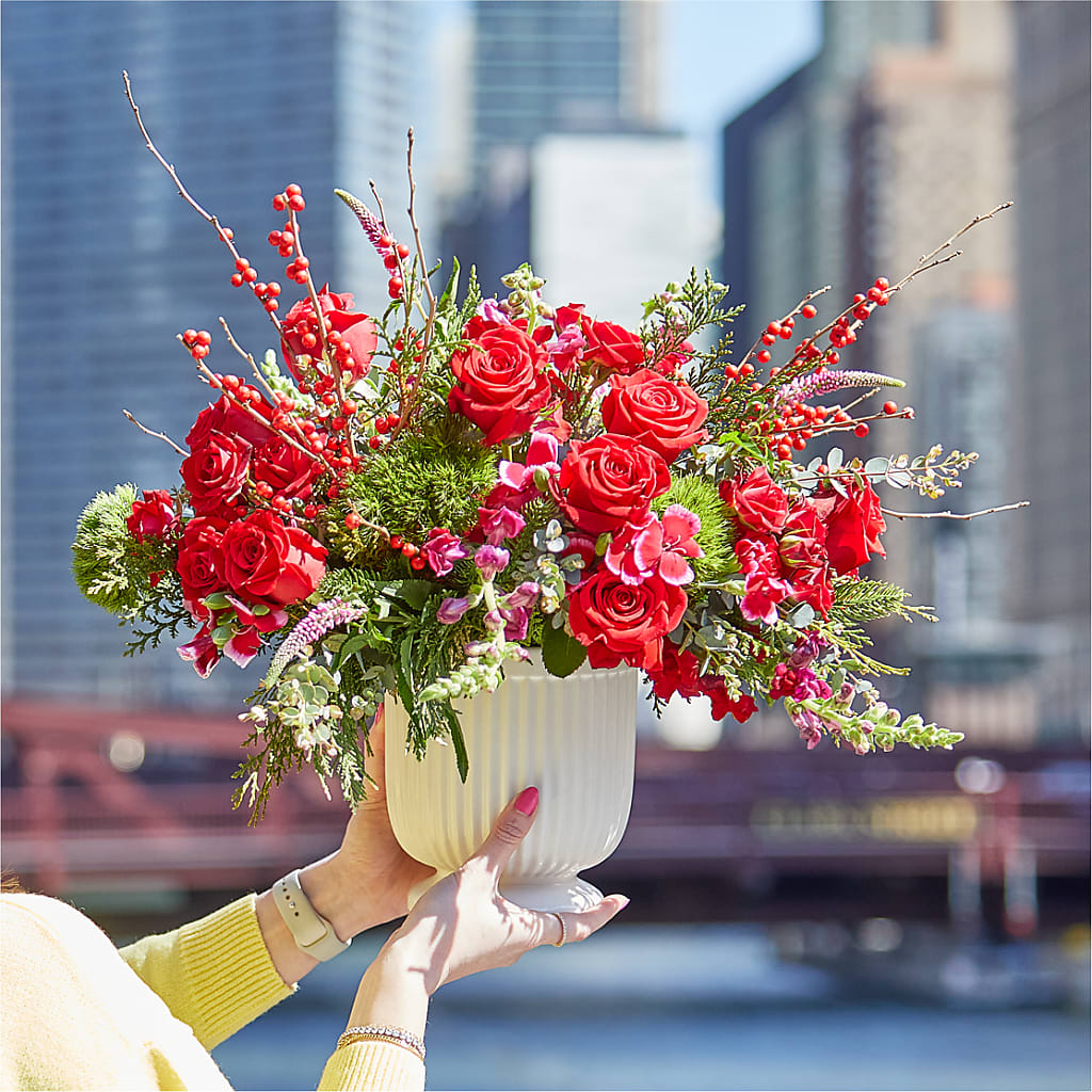 Big Red Bow Bouquet –  Safeway Norcal, Pleasanton CA