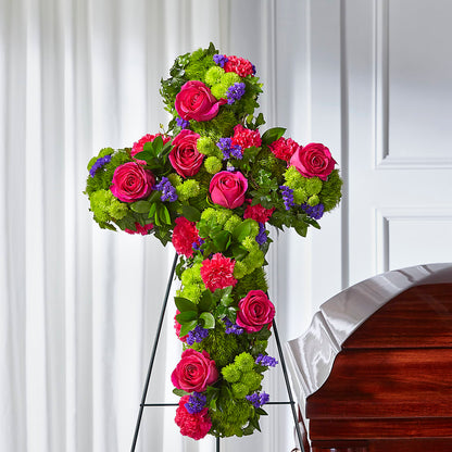 Tribute Rose Floral Cross –  Safeway Norcal, Pleasanton CA