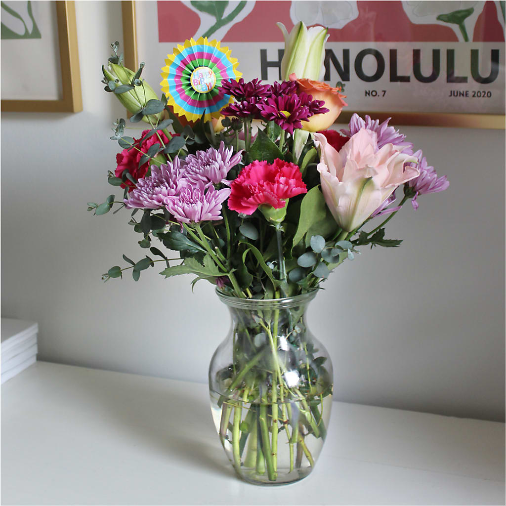 Light of My Life Bouquet & Happy Birthday Topper –  Safeway Norcal, Pleasanton CA