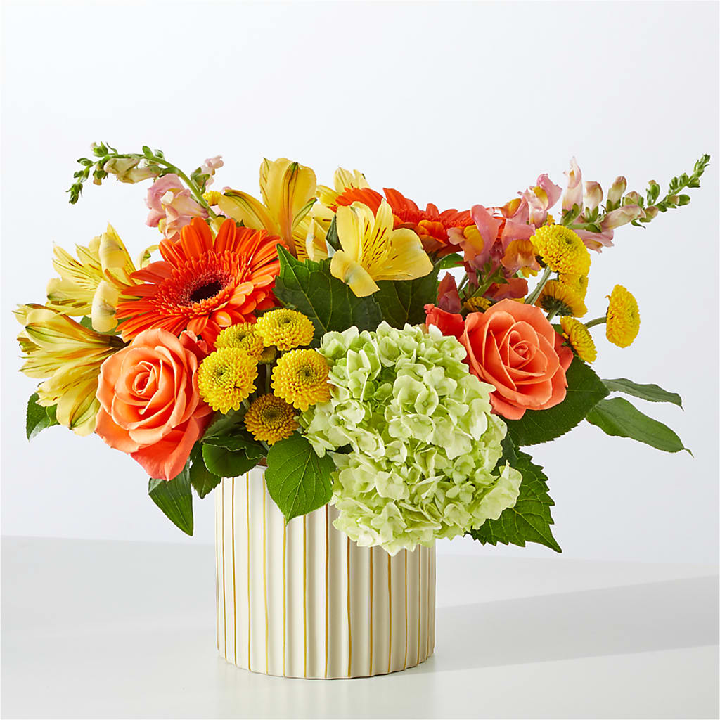 Autumn Sunshine Bouquet with Ivory Vase –  Safeway Norcal, Pleasanton CA