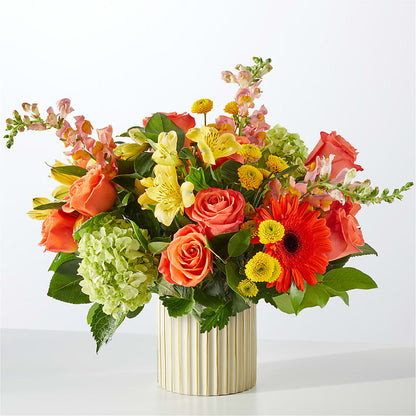 Autumn Sunshine Bouquet with Ivory Vase –  Safeway Norcal, Pleasanton CA