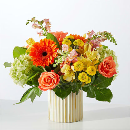 Autumn Sunshine Bouquet with Ivory Vase –  Safeway Norcal, Pleasanton CA